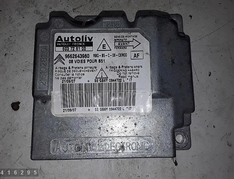 CITROËN C4 1 generation (2004-2011) SRS Control Unit 9662643980 28652726