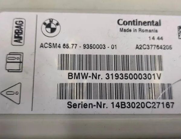 BMW 5 Series F10/F11 (2009-2017) Блок SRS 9350003 31532839