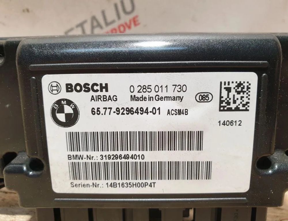 BMW 4 Series F32/F33/F36 (2013-2020) SRS Control Unit 0285011730,9296494,65779296494 32245280