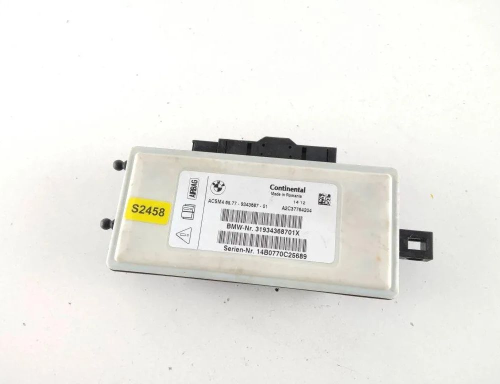 BMW 3 Series F30/F31 (2011-2020) SRS Control Unit 9343687 31919528