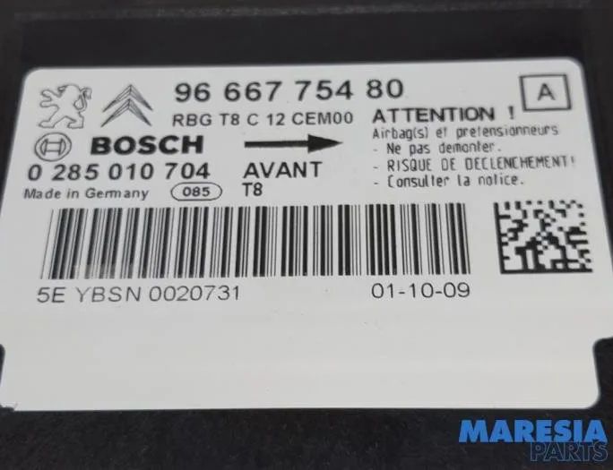 PEUGEOT 5008 1 generation (2009-2016) SRS Control Unit 9666775480,658866,658867 27832874