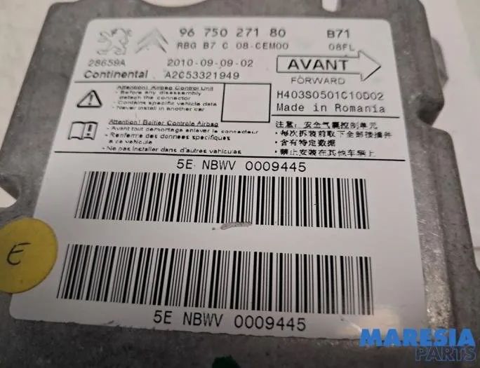 CITROËN C4 2 generation (2010-2024) Блок SRS 9678691580,A2C53321949,6546CE,9675027180 28080652