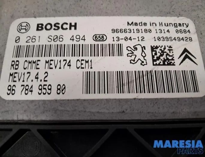 PEUGEOT 2008 1 generation (2013-2020) Блок управления двигателем 9666319180,0261S06494,9678495980,9663123380,9678355980,1610190280,1611426780,6160C1,1608504380,1677638980,1610381380 29981409