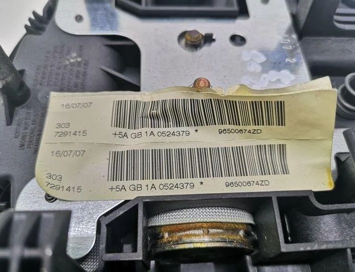 PEUGEOT 207 1 generation (2006-2009) Steering Wheel Airbag 96500674ZD 22709699