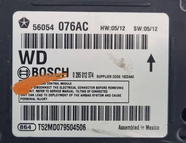 DODGE Durango 3 generation (2010-2024) Блок SRS 56054076AC,0285012574,19224AE 24780052