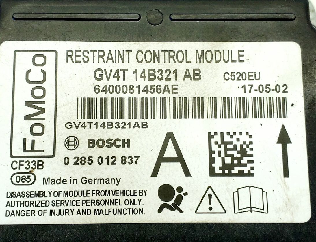 FORD Kuga 2 generation (2013-2020) SRS Control Unit GV4T14B321AB 32765493