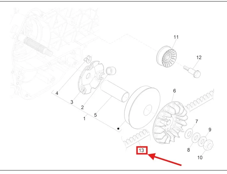 VESPA GTS (2008-present) W204/S204/C204 (2004-2015) CVT Variator Transmission 1A009598 32066183