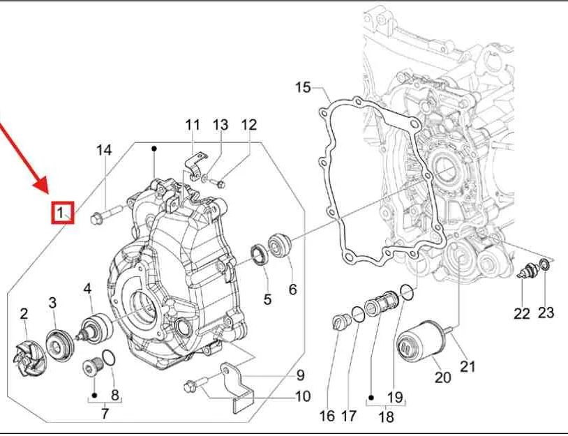 VESPA GTS (2008-present) Water pump 8798315 32598702