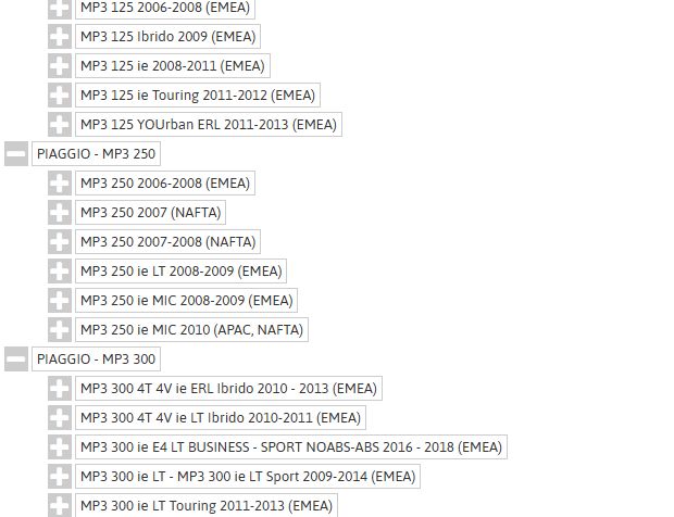 PIAGGIO MP3 Front fork shock absorber 56431R,56432R 33016512