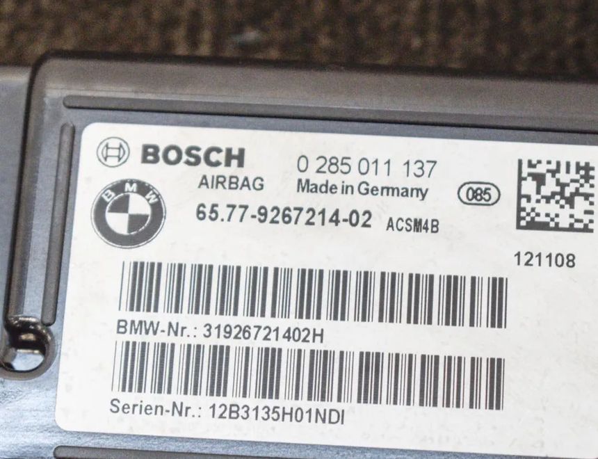 BMW 1 Series F20/F21 (2011-2020) SRS Control Unit 9267214,0285011137 10040323