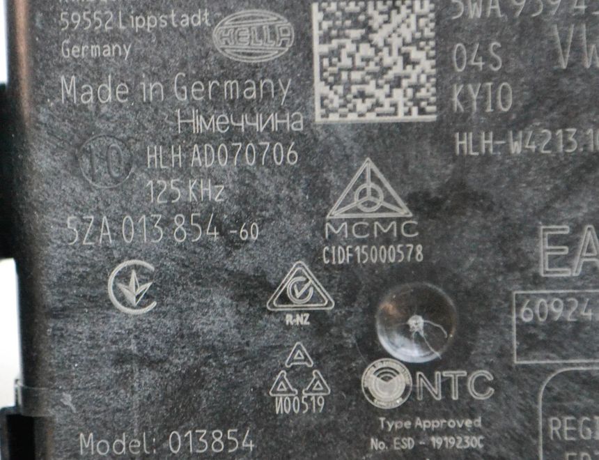 VOLKSWAGEN ID.3 1 generation (2019-2023) Блок управления без ключа 5WA959436G,5WA959436C,5ZA013854,NBG013854,2694A-013854 14875535