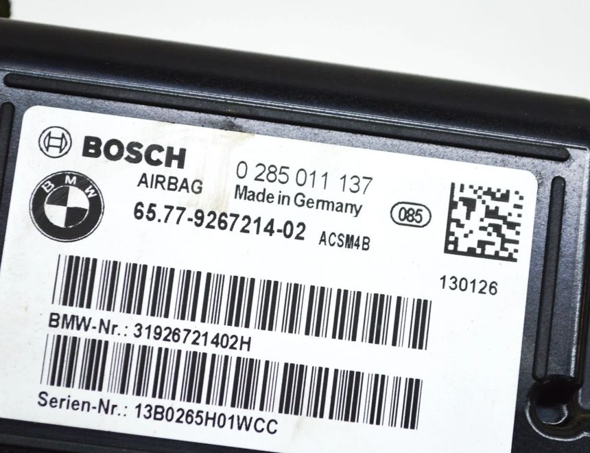 BMW 3 Series F30/F31 (2011-2020) SRS Control Unit 9267214,0285011137 16027216
