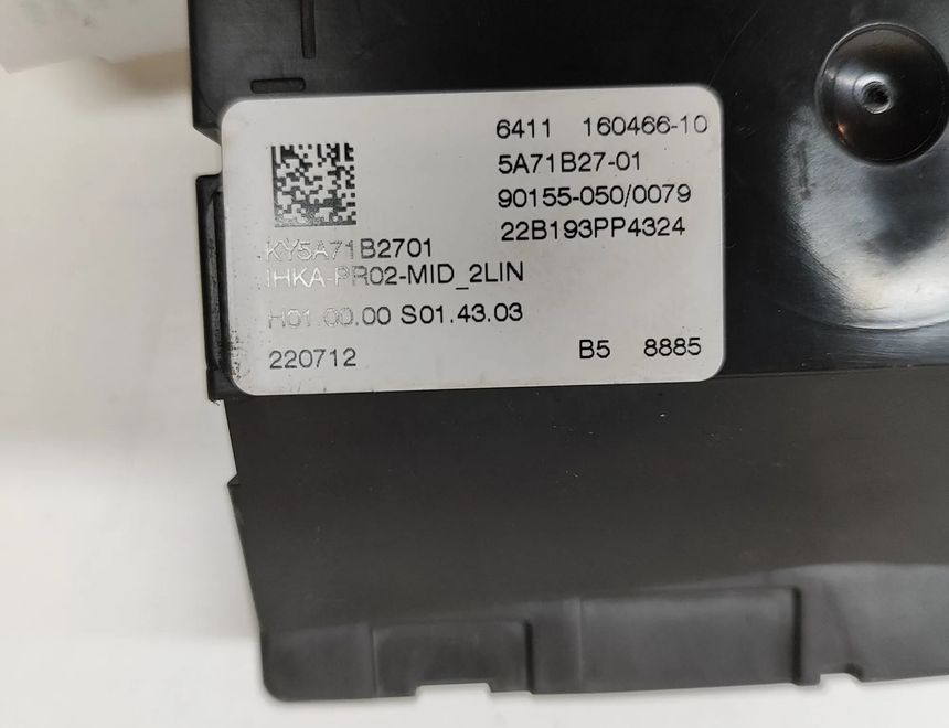 BMW 4 Series G22, G23, G26 (2020-2023) Climate control unit KY5A71B2701,5A71B27 22661789