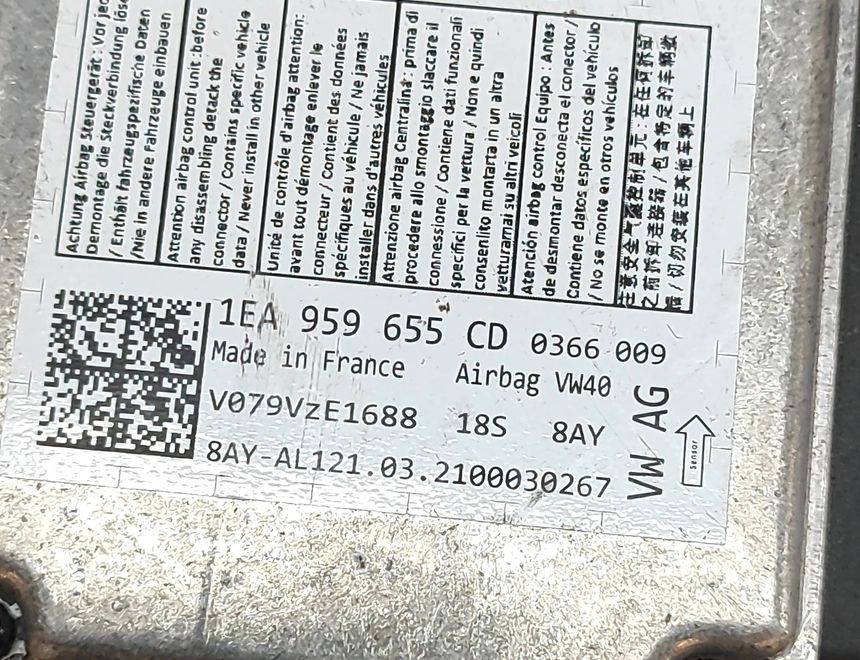 VOLKSWAGEN ID.4 1 generation (2020-2023) SRS Control Unit 1EA959655CD 28658744