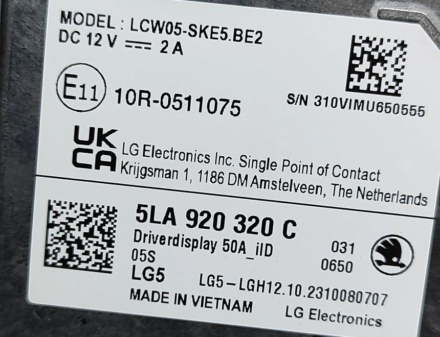 SKODA Enyaq 1 generation (2020-2023) Спидометр 5LA920320C 28882198