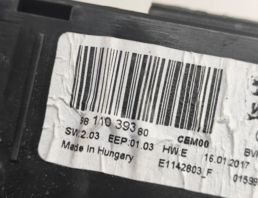 TOYOTA ProAce 2 generation (2016-2023) Climate control unit 9811039380 30667889