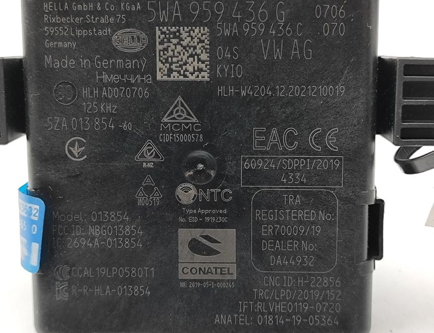 SKODA Enyaq 1 generation (2020-2023) Блок управления без ключа 5WA959436G 30780768