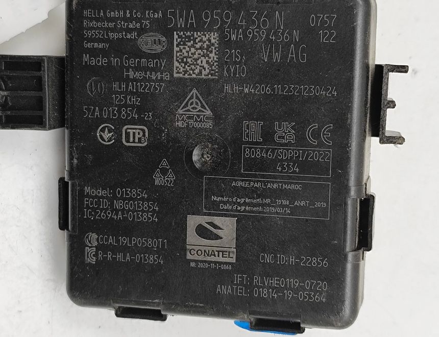 SKODA Enyaq 1 generation (2020-2023) Блок управления без ключа 5WA959436N 32699391