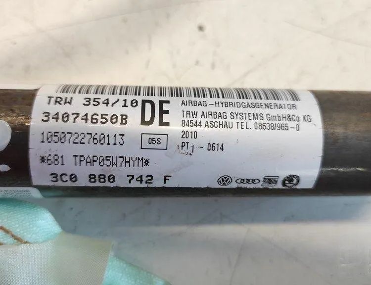 VOLKSWAGEN Passat B7 (2010-2015) Подушка безопасности потолка правая 3C0880742F,1050722760113,34074650B 17132283