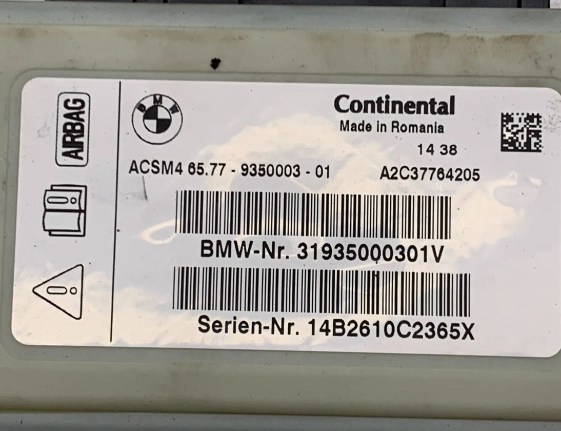 BMW 4 Series F32/F33/F36 (2013-2020) Блок SRS A2C37764205,9350003,31935000301V 31493655