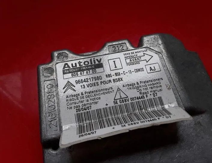 CITROËN C4 Picasso 1 generation (2006-2013) SRS Control Unit 9664217980,606474700,RBGB58C13CEM00 25534606