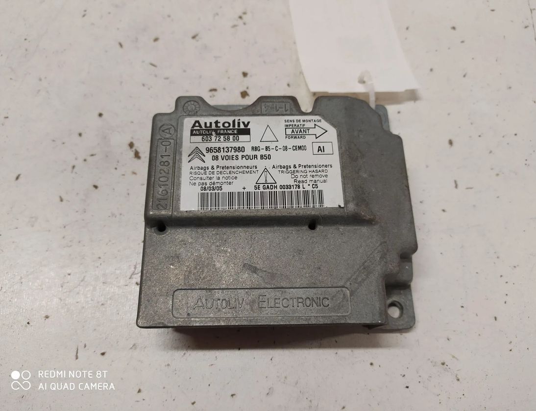 CITROËN C4 Picasso 1 generation (2006-2013) SRS Control Unit 603725800 28608698
