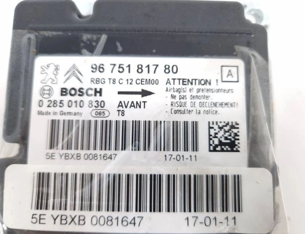 PEUGEOT 5008 1 generation (2009-2016) SRS Control Unit 9675181780,YBPB0081647 30546927