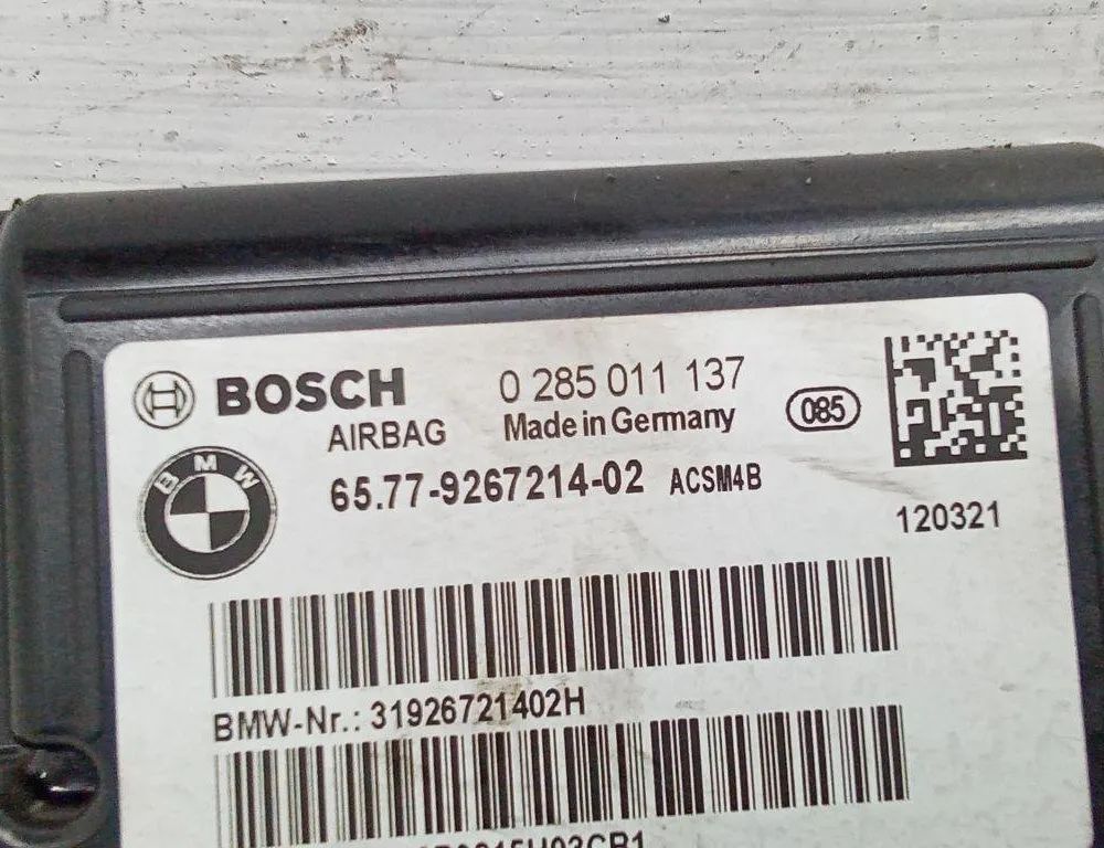 BMW 3 Series F30/F31 (2011-2020) Блок SRS 9267214 31060841