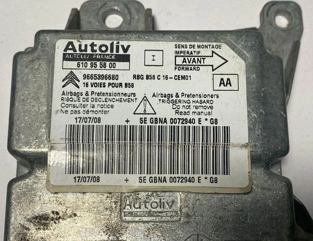 CITROËN C4 Picasso 1 generation (2006-2013) SRS Control Unit 610955800 30672991