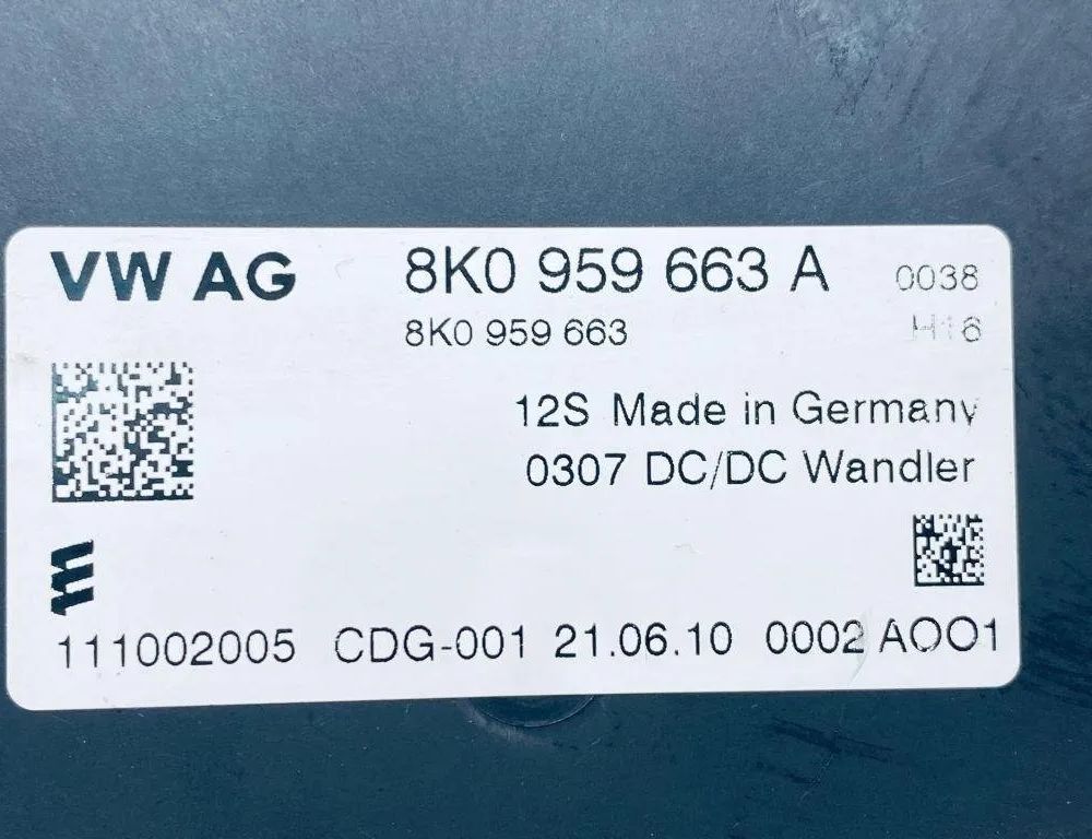 VOLKSWAGEN Passat B7 (2010-2015) Инвертор 8K0959663A 30688376