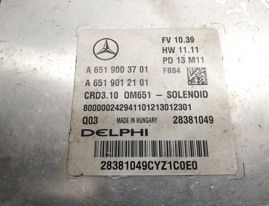 MERCEDES-BENZ E-Class W212/S212/C207/A207 (2009-2016) Engine Control Unit ECU A6519003701 22516236