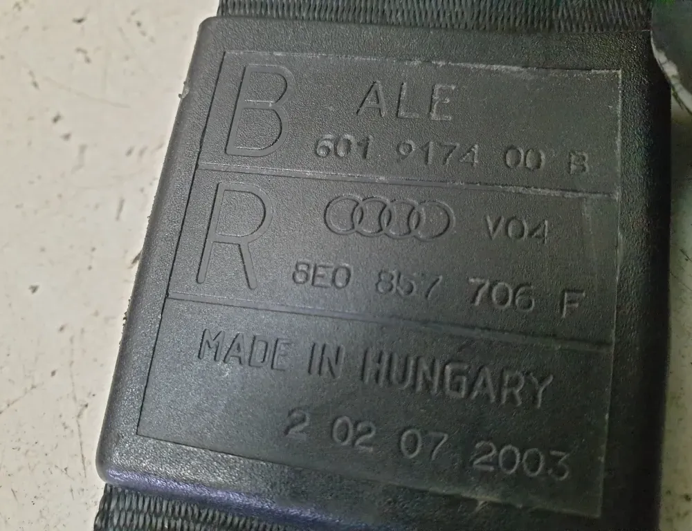 AUDI A4 B6/8E (2000-2005) Front Right Seatbelt 560788501,8E0857706F 33810575