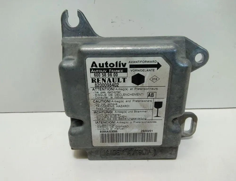 RENAULT Kangoo 1 generation (1998-2009) SRS Control Unit 8200098402 31308796