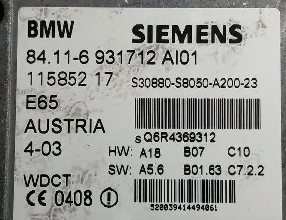 BMW 7 Series E65/E66 (2001-2008) Phone control unit 6931712 33314018