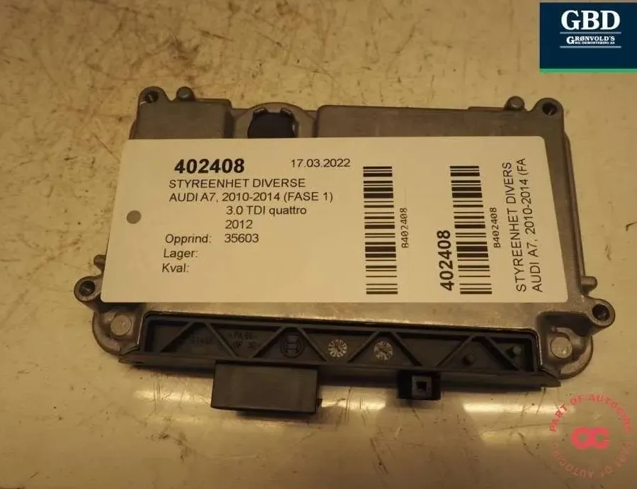 AUDI A7 C7/4G (2010-2020) Sound Control Unit 4g0907107d,4g0907107e 30876159