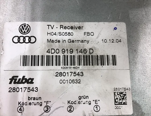 AUDI A4 B7/8E (2004-2008) TV Module 4D0919146D 22257231