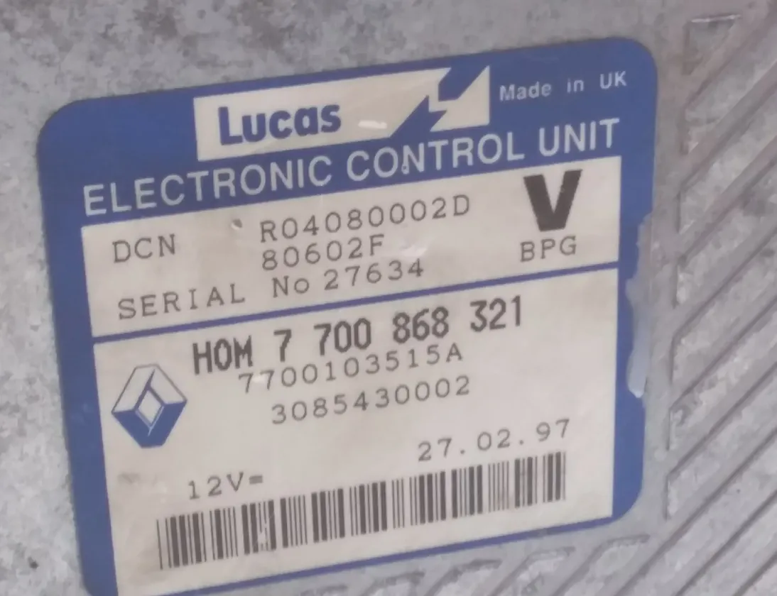 VOLVO V40 1 generation (1996-2004) Engine Control Unit ECU 7700868321,7700103515a 12043738