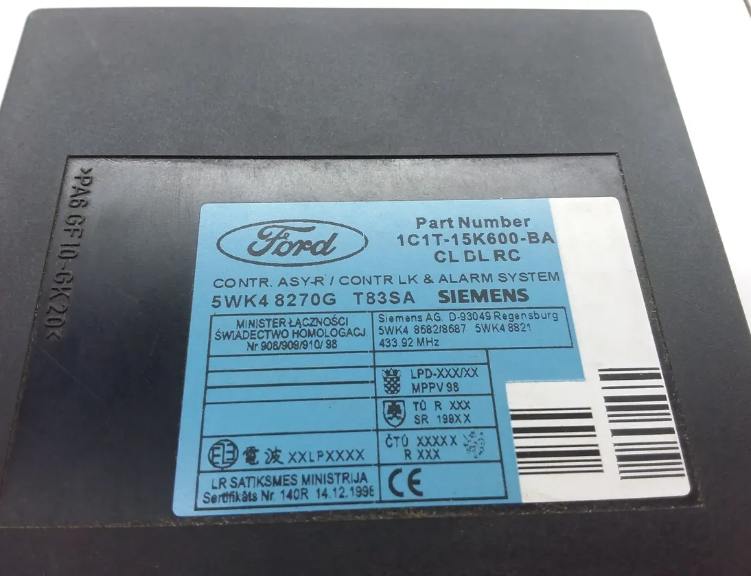 FORD Transit 3 generation (2000-2013) Comfort Control Unit 5WK48270G,1C1T15K600BA 25450945