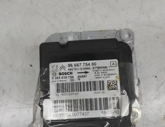 PEUGEOT 308 T7 (2007-2015) SRS Control Unit 9666775480 33242405