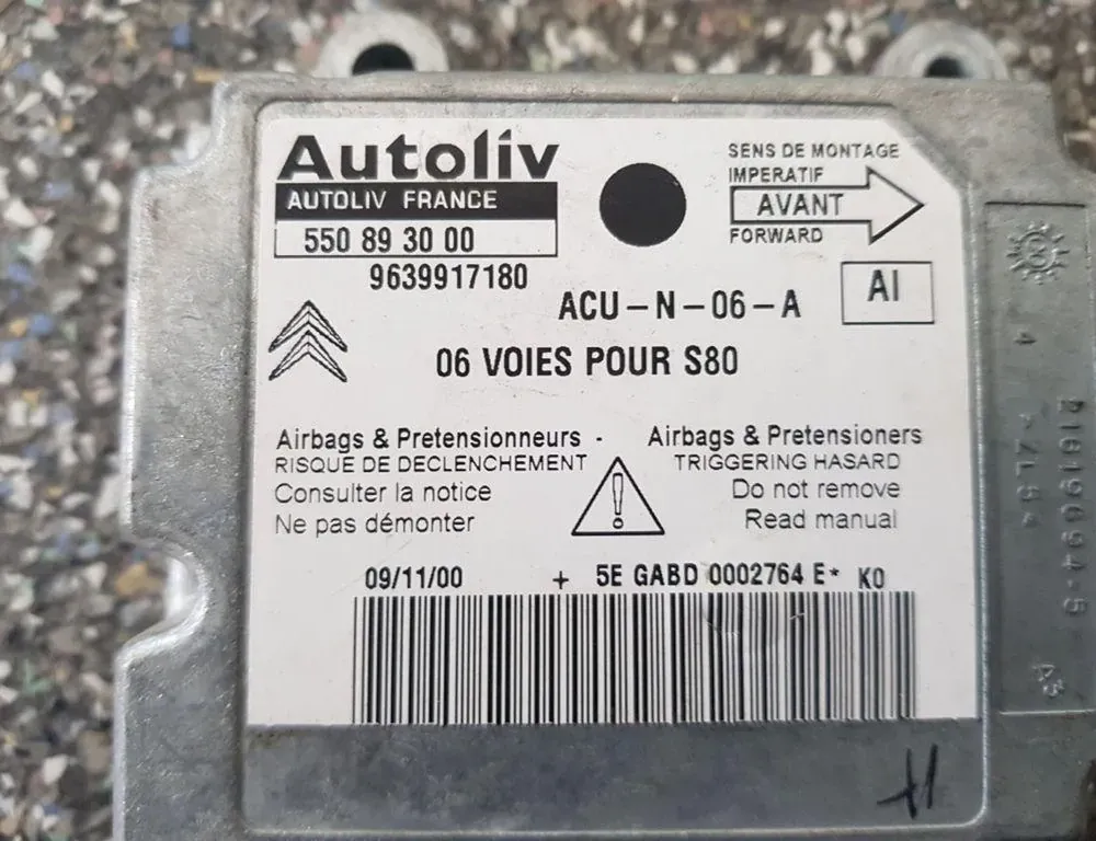 CITROËN Saxo 2 generation (1996-2004) SRS Control Unit 550893000 33978058