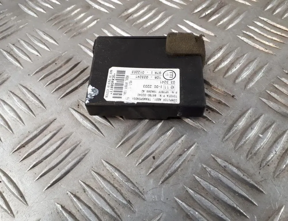 TOYOTA Auris 1 generation (2006-2012) Immobiliser control unit 8978002040 31581653