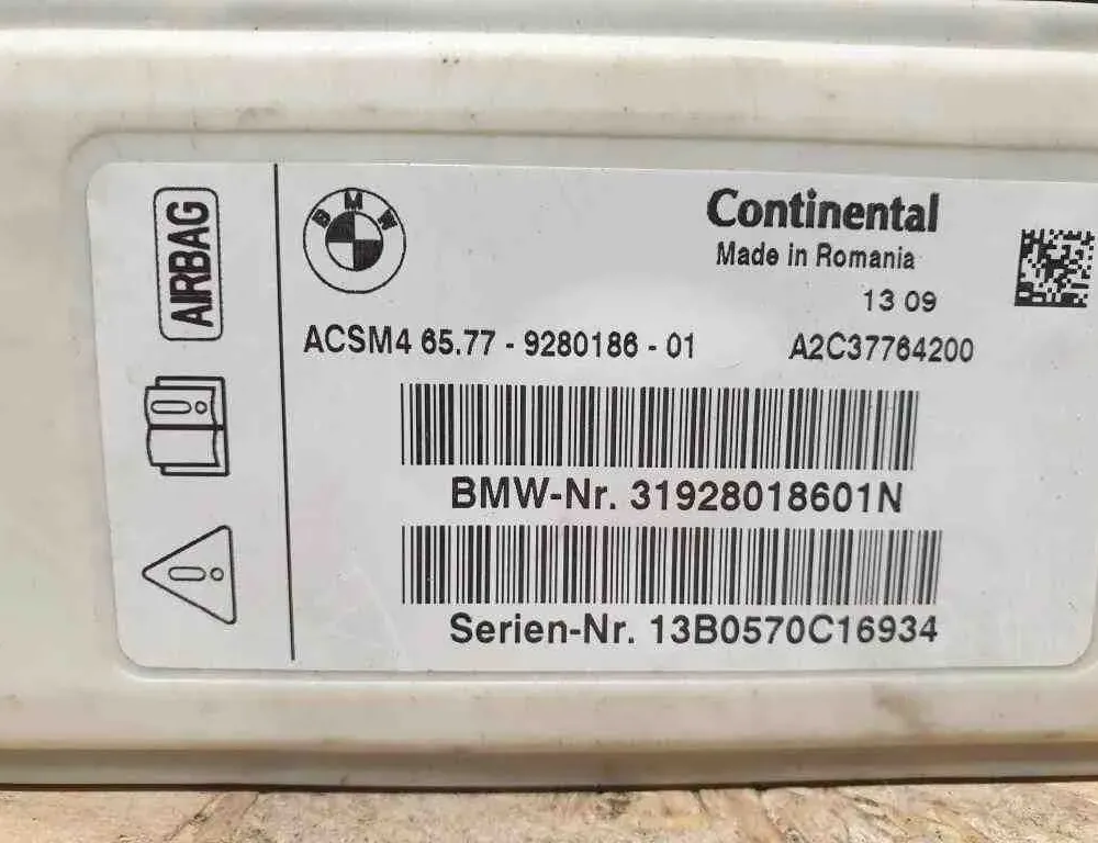 BMW 5 Series F10/F11 (2009-2017) SRS Control Unit 65779280186,9280186 32614711