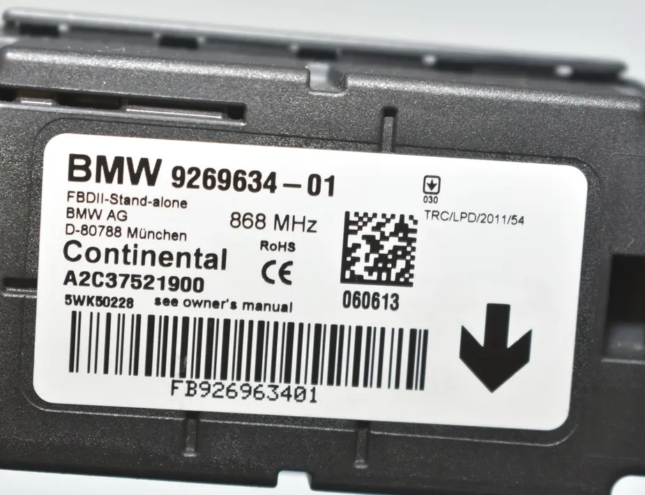BMW 3 Series Gran Turismo F34 (2013-2017) Alarm Signal Control Unit 9244867,6817932,61359626115,9269634,9252651,61319244867,61319269634,61316817932,61319252651,9626115 14368455