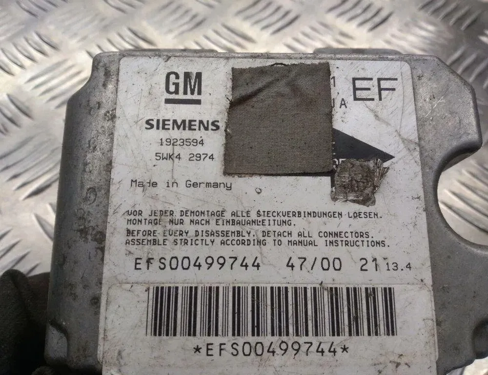 OPEL Astra G (1998-2009) SRS Control Unit 24420101EF 31431660
