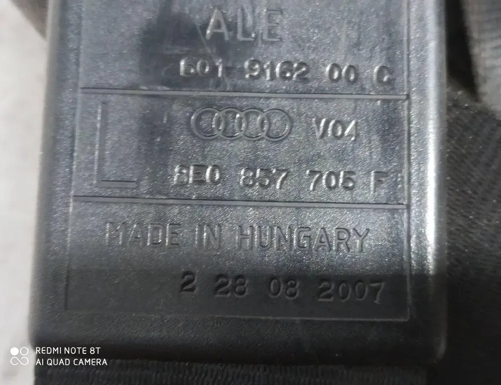 AUDI A4 B7/8E (2004-2008) Front Left Seatbelt 228082007,8E0857705F,601916200C 34861481