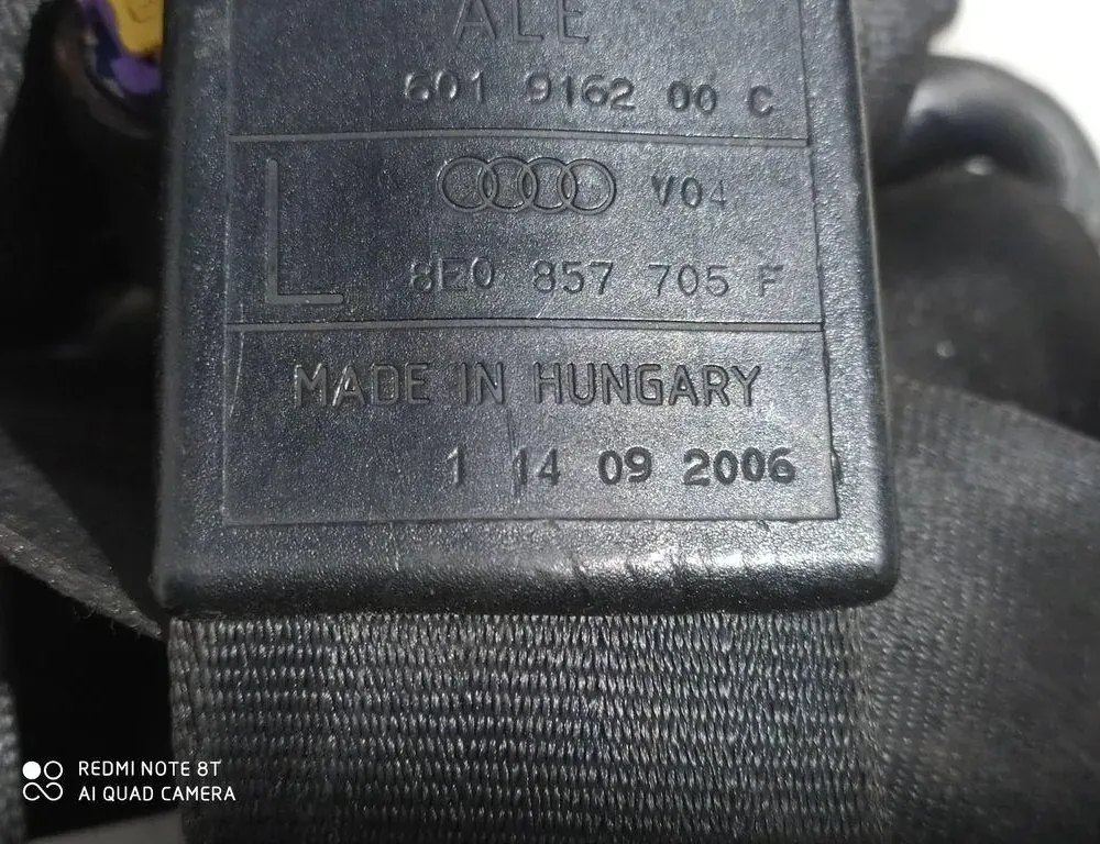 AUDI A4 B7/8E (2004-2008) Front Left Seatbelt 601916200C,8E0857705F,114092006 34884837