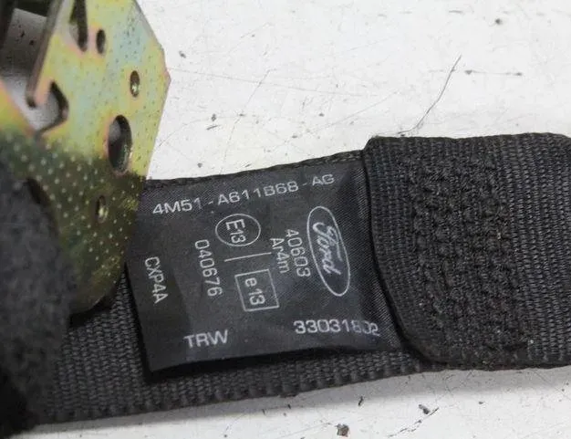 FORD Focus 2 generation (2004-2011) Rear Right Seatbelt 33031802,E13040676,4M51A611B68AG 24717004