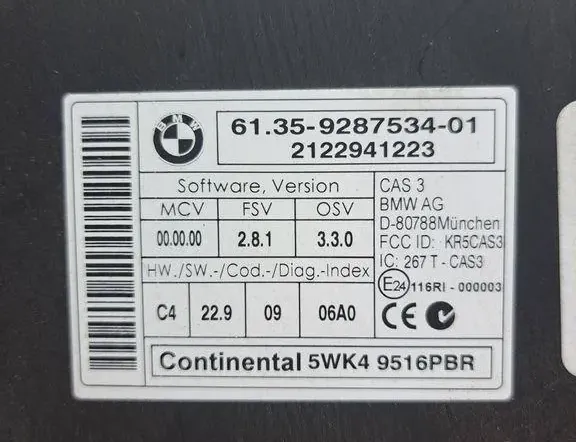 BMW X5 E70 (2006-2013) Comfort Control Unit 9287534 34993222