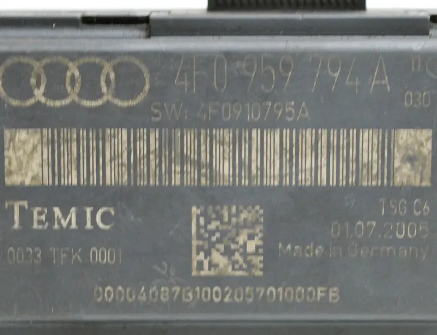 AUDI A6 C6/4F (2004-2011) Rear Right Door Control Unit 4F0959794A 2847233