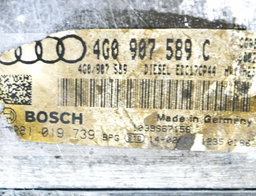 AUDI A6 C7/4G (2010-2020) Engine Control Unit ECU 4G0907589C 2857149